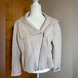 CAbi Quilted Moto Jacket - Oatmeal - XL